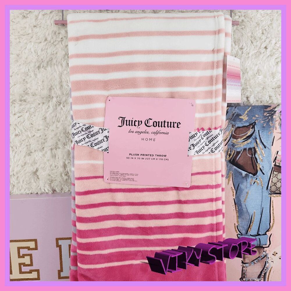 💖 Luxurious Comfort: Juicy Couture Plush Throw Blanket 💖 Z7055